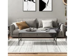 Mesa de centro madera contrachapada gris Sonoma 100x50x35 cm