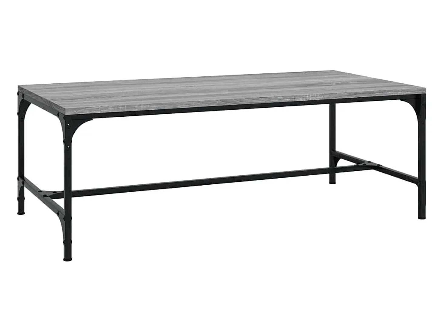 Mesa de centro madera contrachapada gris Sonoma 100x50x35 cm