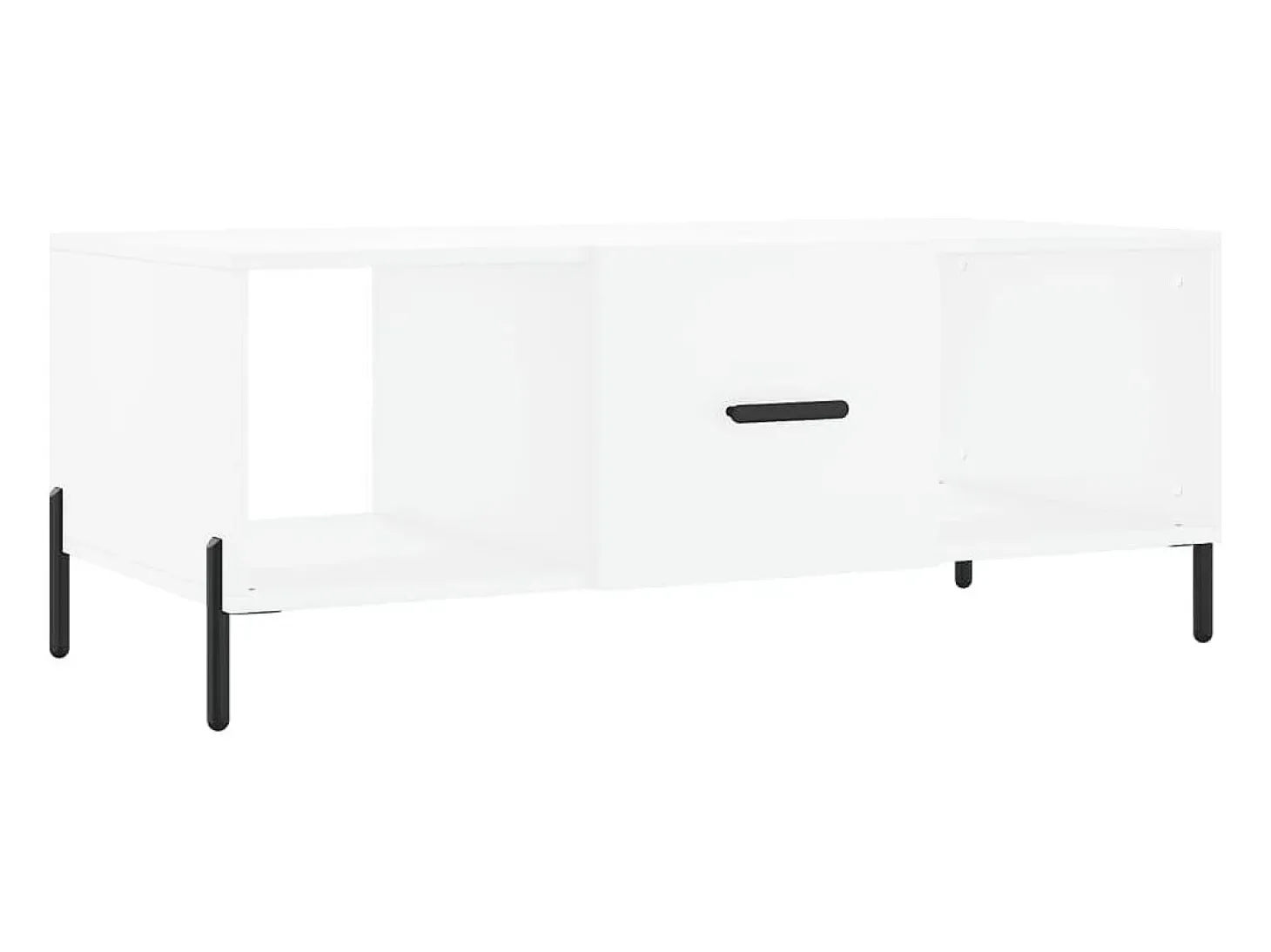 Mesa de centro madera contrachapada blanco 102x50x40 cm