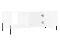 Mesa de centro madera contrachapada blanco 102x50x40 cm