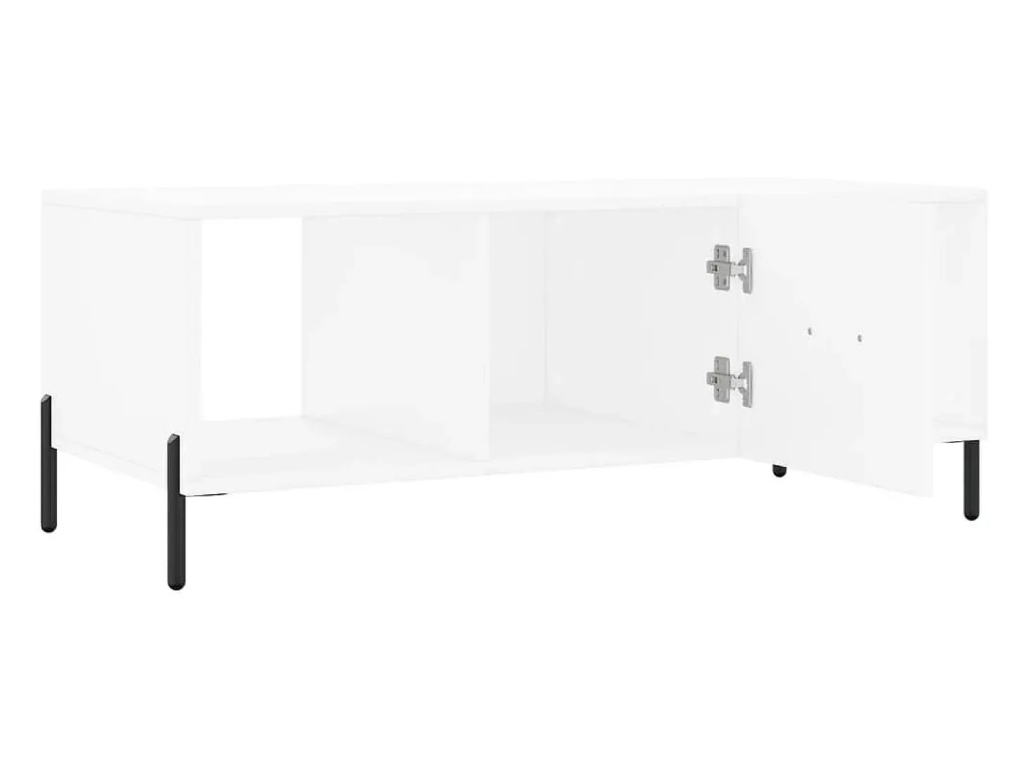 Mesa de centro madera contrachapada blanco 102x50x40 cm