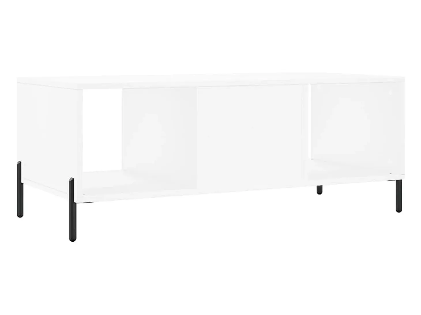 Mesa de centro madera contrachapada blanco 102x50x40 cm