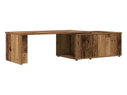 Mesa de centro madera contrachapada envejecida 150x50x35 cm