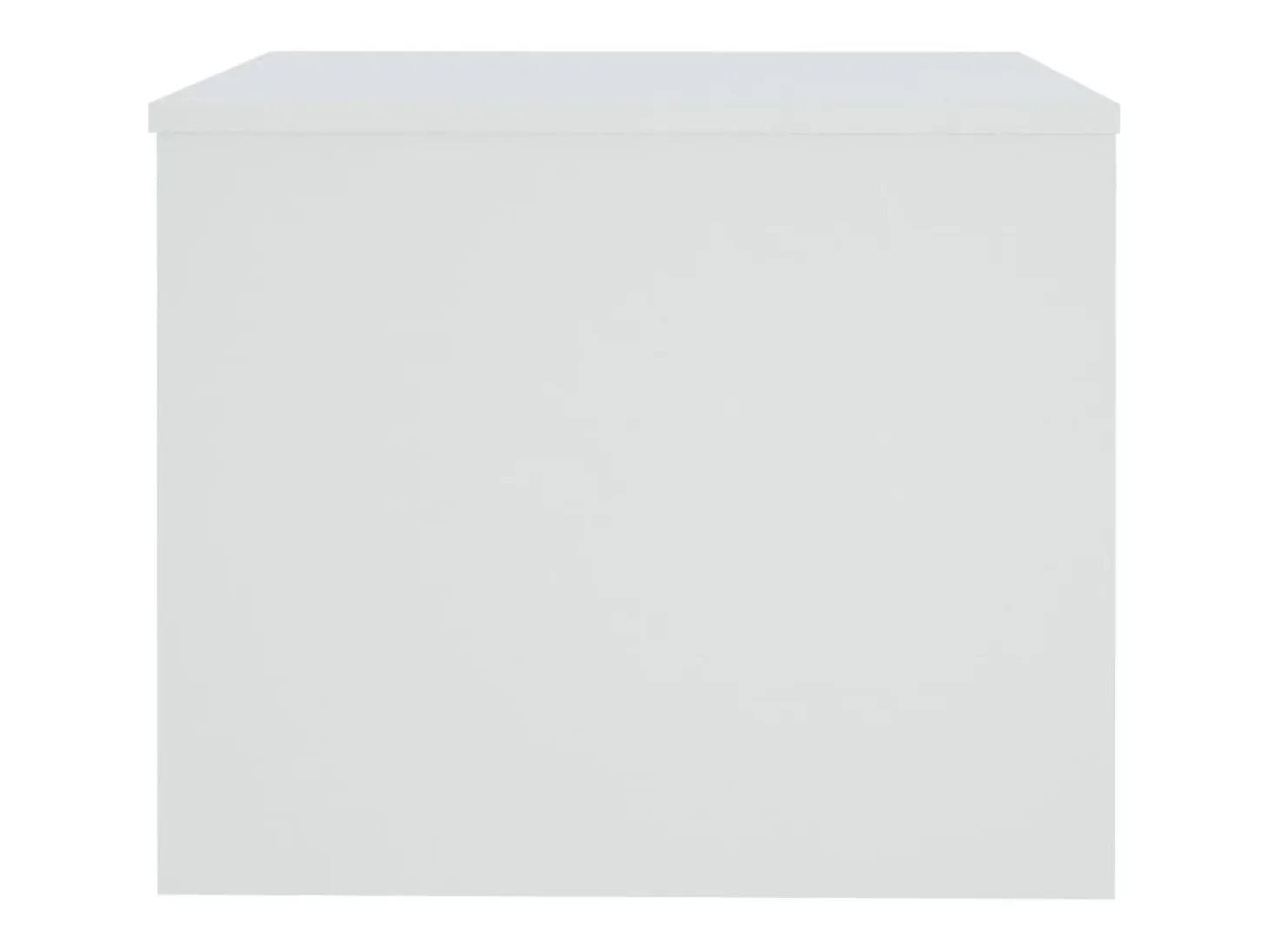 Mesa de centro madera contrachapada blanca 80x50x40 cm