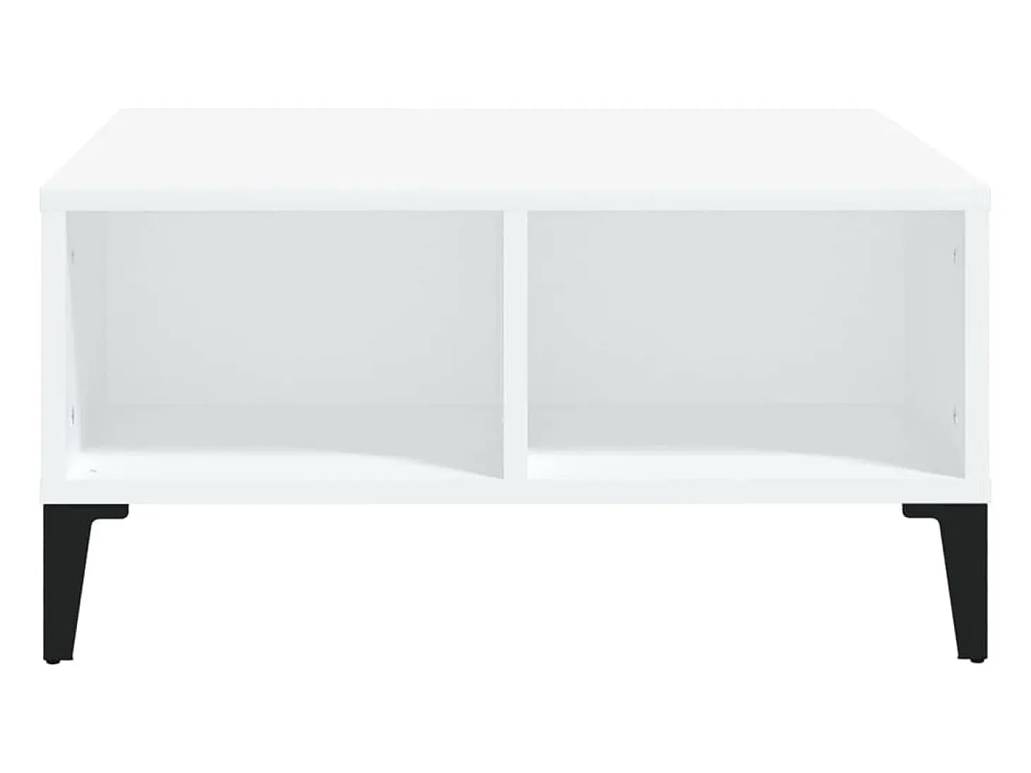 Mesa de centro madera contrachapada blanca 60x60x30 cm