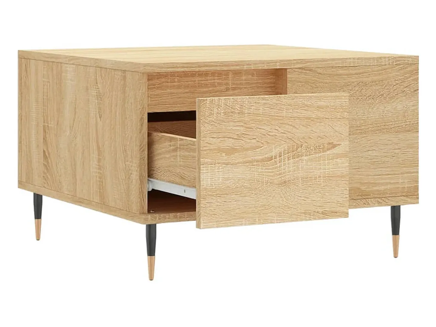 Mesa de centro madera contrachapada roble Sonoma 55x55x36,5 cm