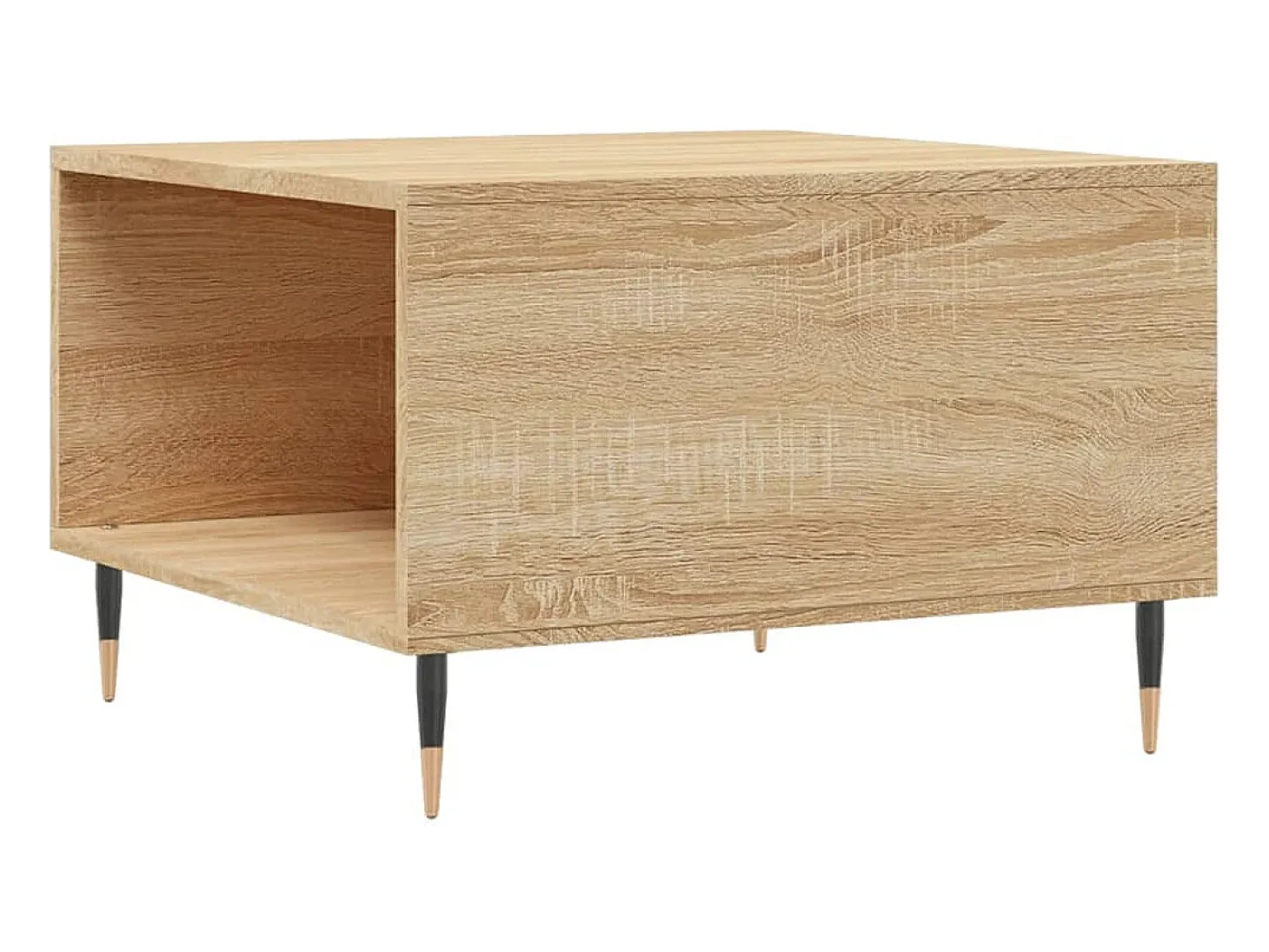 Mesa de centro madera contrachapada roble Sonoma 55x55x36,5 cm