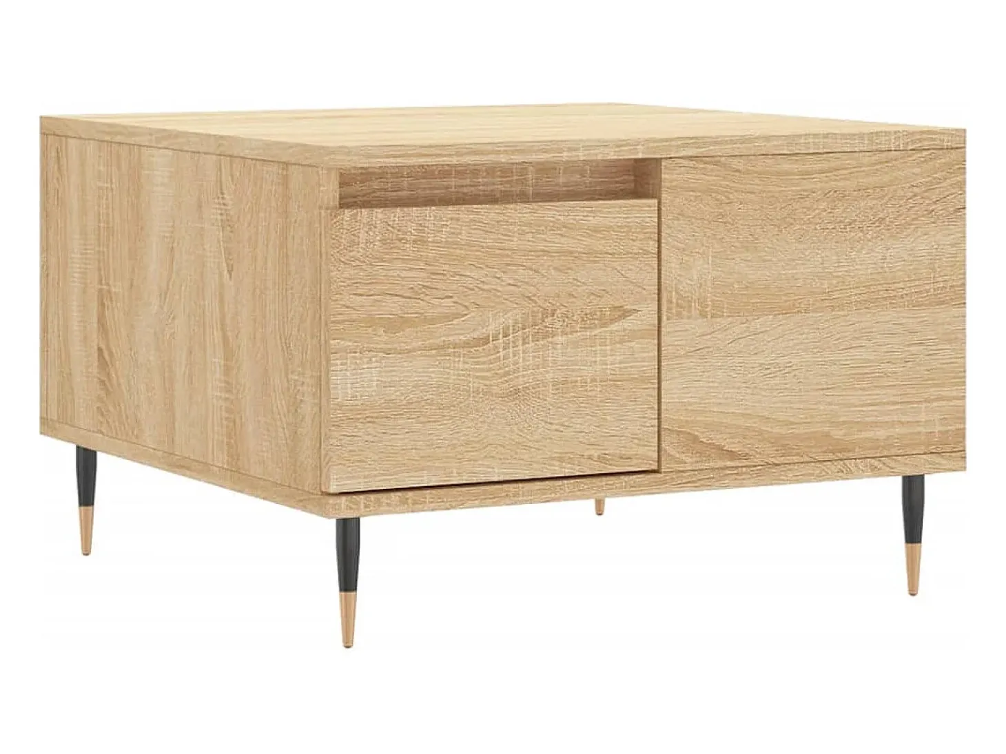 Mesa de centro madera contrachapada roble Sonoma 55x55x36,5 cm