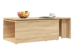Mesa de centro madera contrachapada color roble 150x50x35 cm