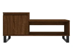 Mesa de centro madera contrachapada roble marrón 100x50x45 cm