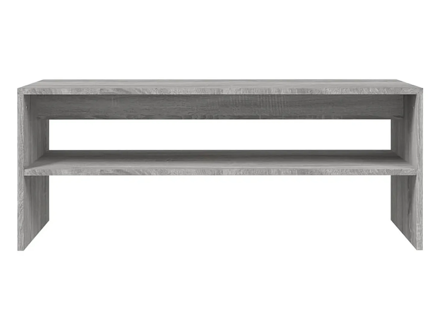 Mesa de centro madera contrachapada gris Sonoma 100x40x40 cm