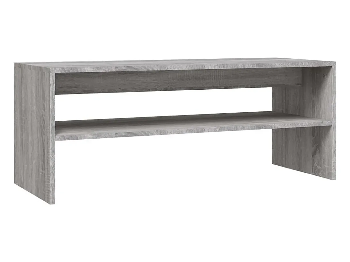 Mesa de centro madera contrachapada gris Sonoma 100x40x40 cm