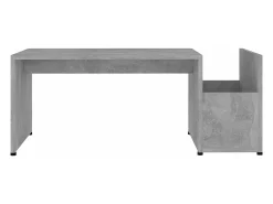 Mesa de centro madera contrachapada gris hormigón 90x45x35 cm