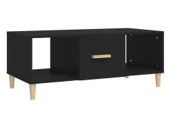 Mesa de centro madera contrachapada negro 102x50x40 cm
