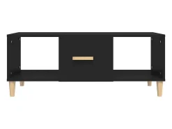 Mesa de centro madera contrachapada negro 102x50x40 cm