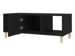 Mesa de centro madera contrachapada negro 102x50x40 cm
