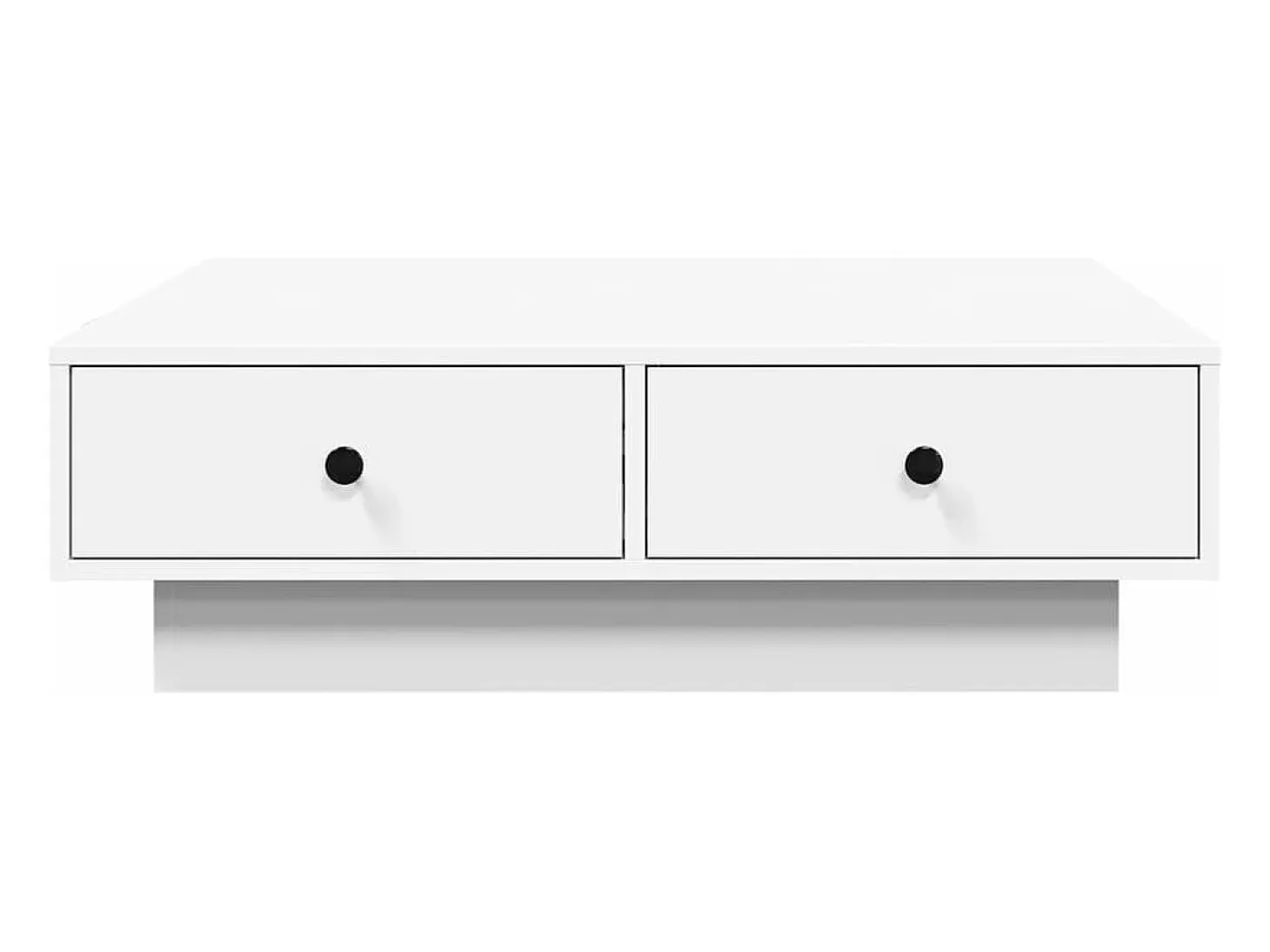 Mesa de centro madera contrachapada blanco 90x90x28 cm