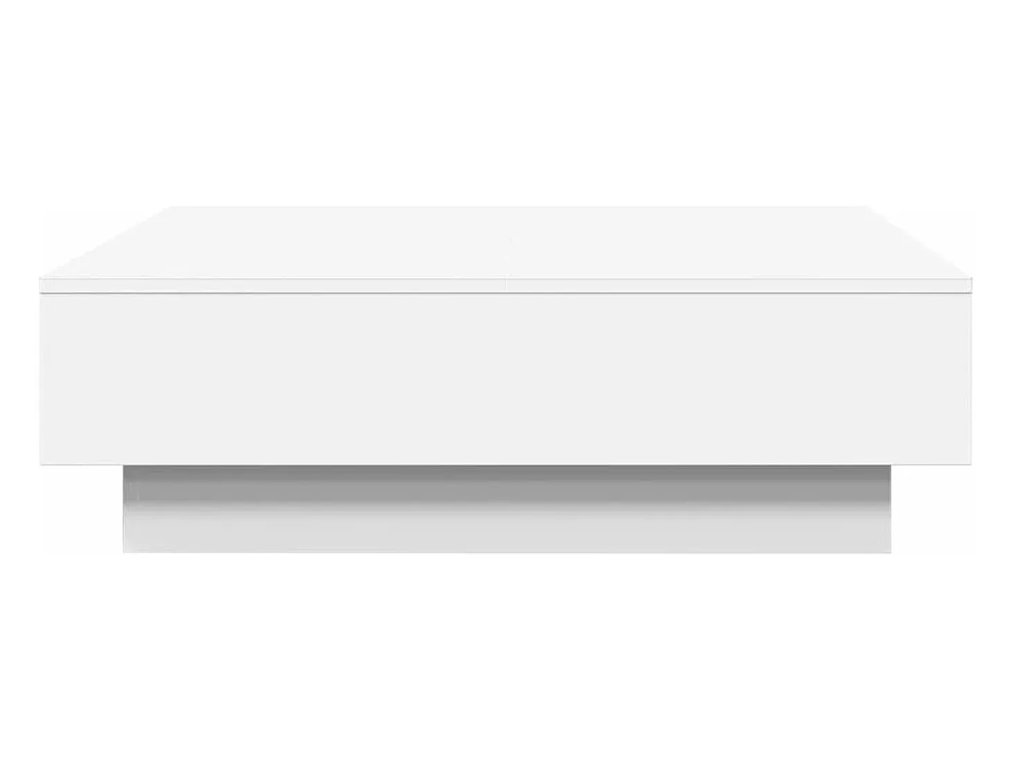 Mesa de centro madera contrachapada blanco 90x90x28 cm