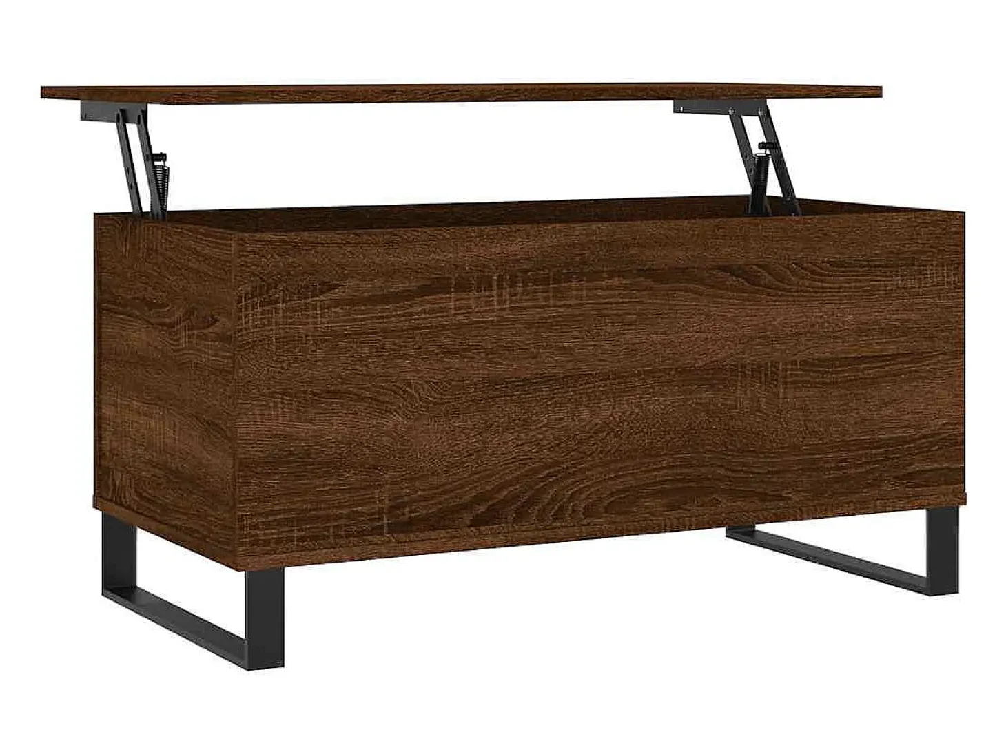 Mesa de centro madera contrachapada roble marrón 90x44,5x45 cm