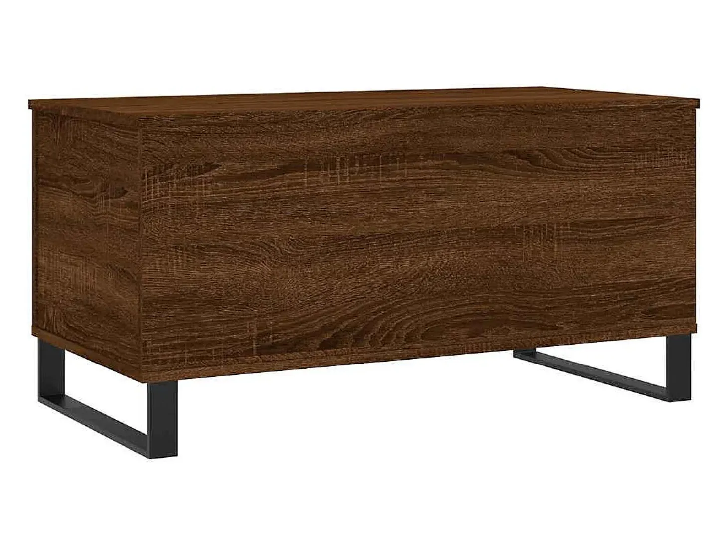 Mesa de centro madera contrachapada roble marrón 90x44,5x45 cm