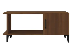Mesa de centro madera contrachapada roble marrón 90x50x40 cm