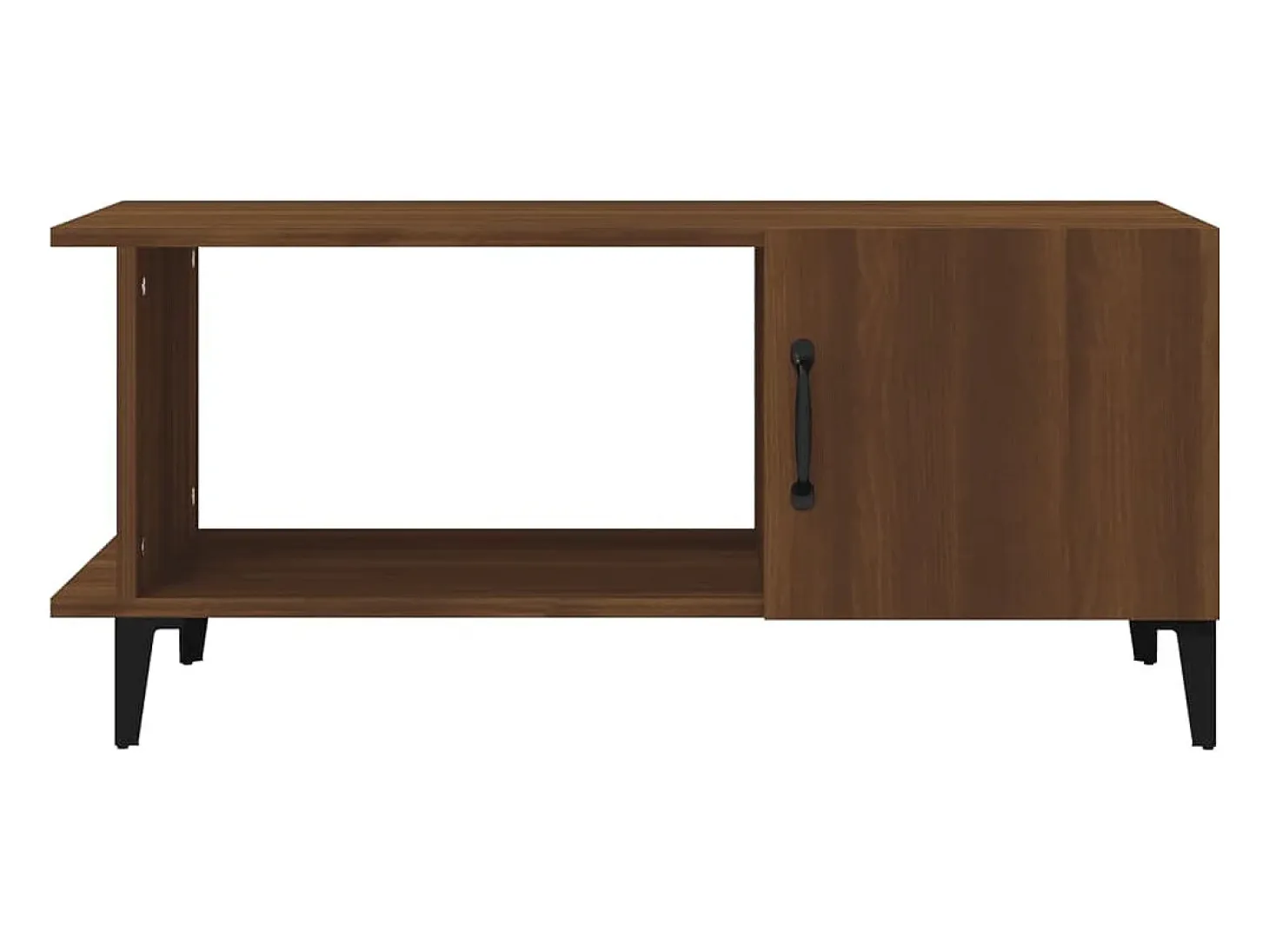 Mesa de centro madera contrachapada roble marrón 90x50x40 cm