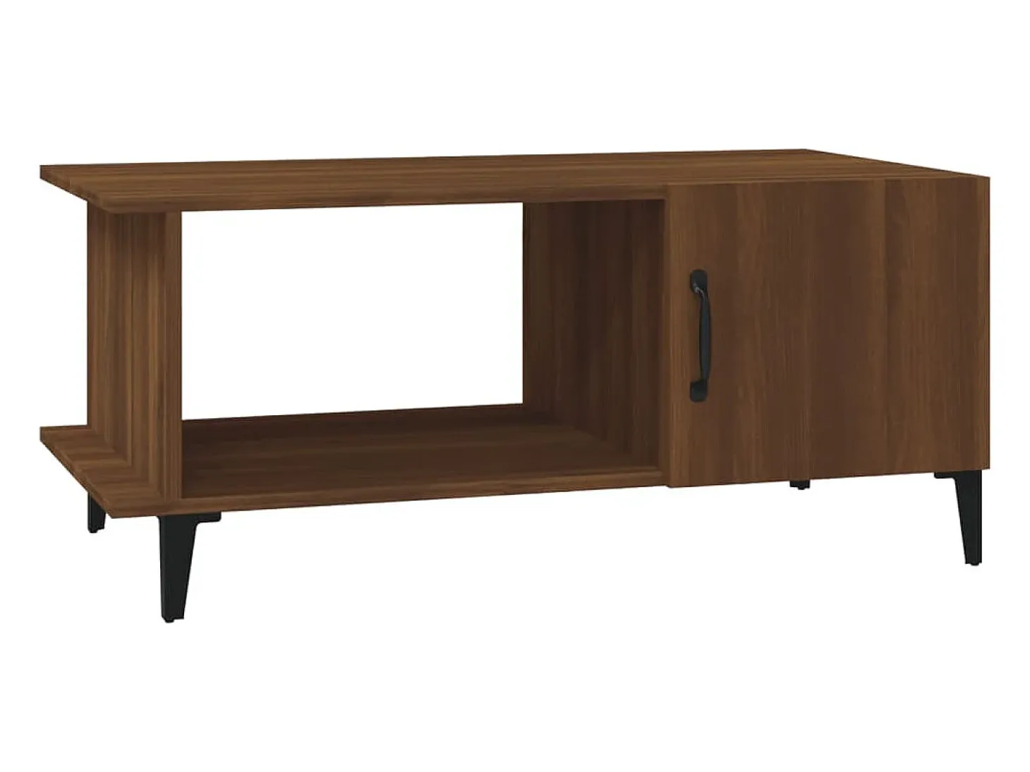 Mesa de centro madera contrachapada roble marrón 90x50x40 cm