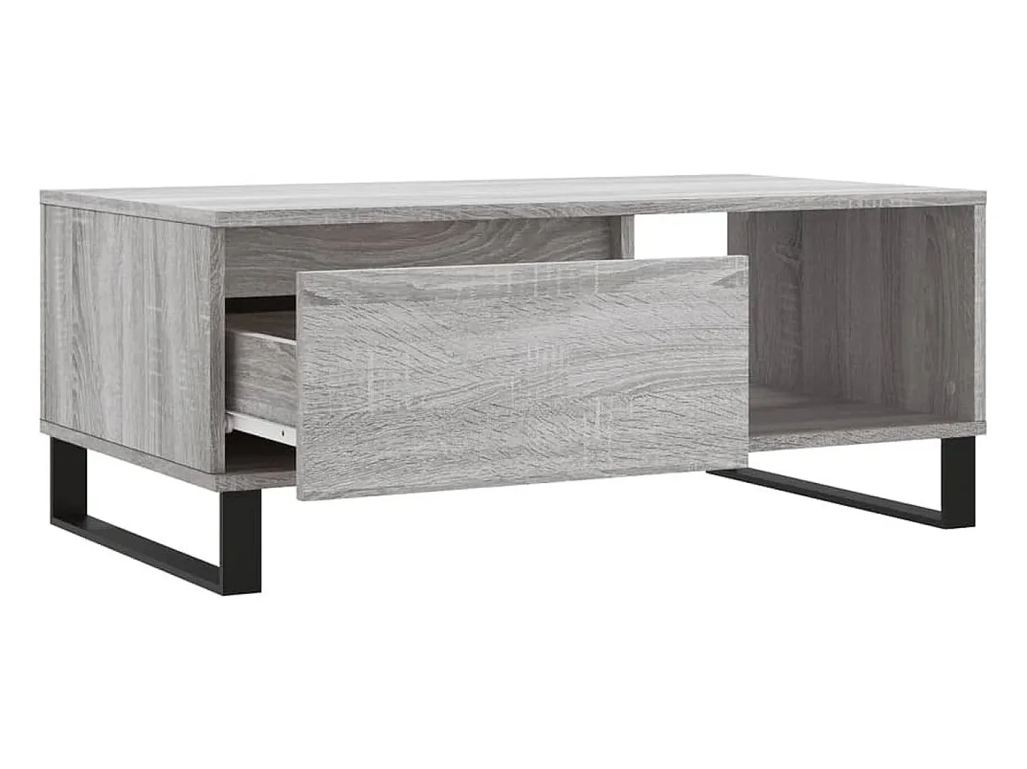 Mesa de centro madera contrachapada gris Sonoma 90x50x36,5 cm