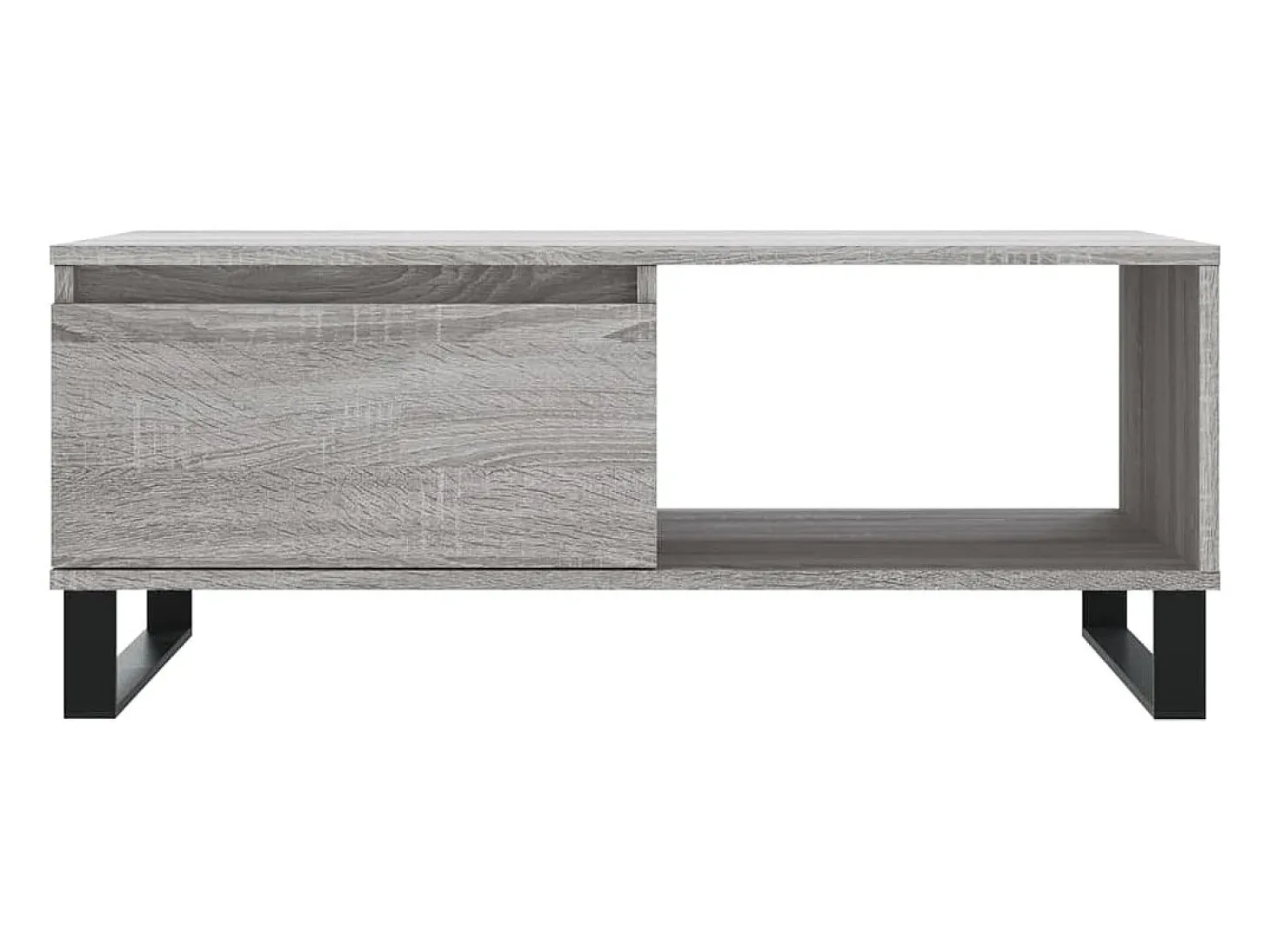 Mesa de centro madera contrachapada gris Sonoma 90x50x36,5 cm
