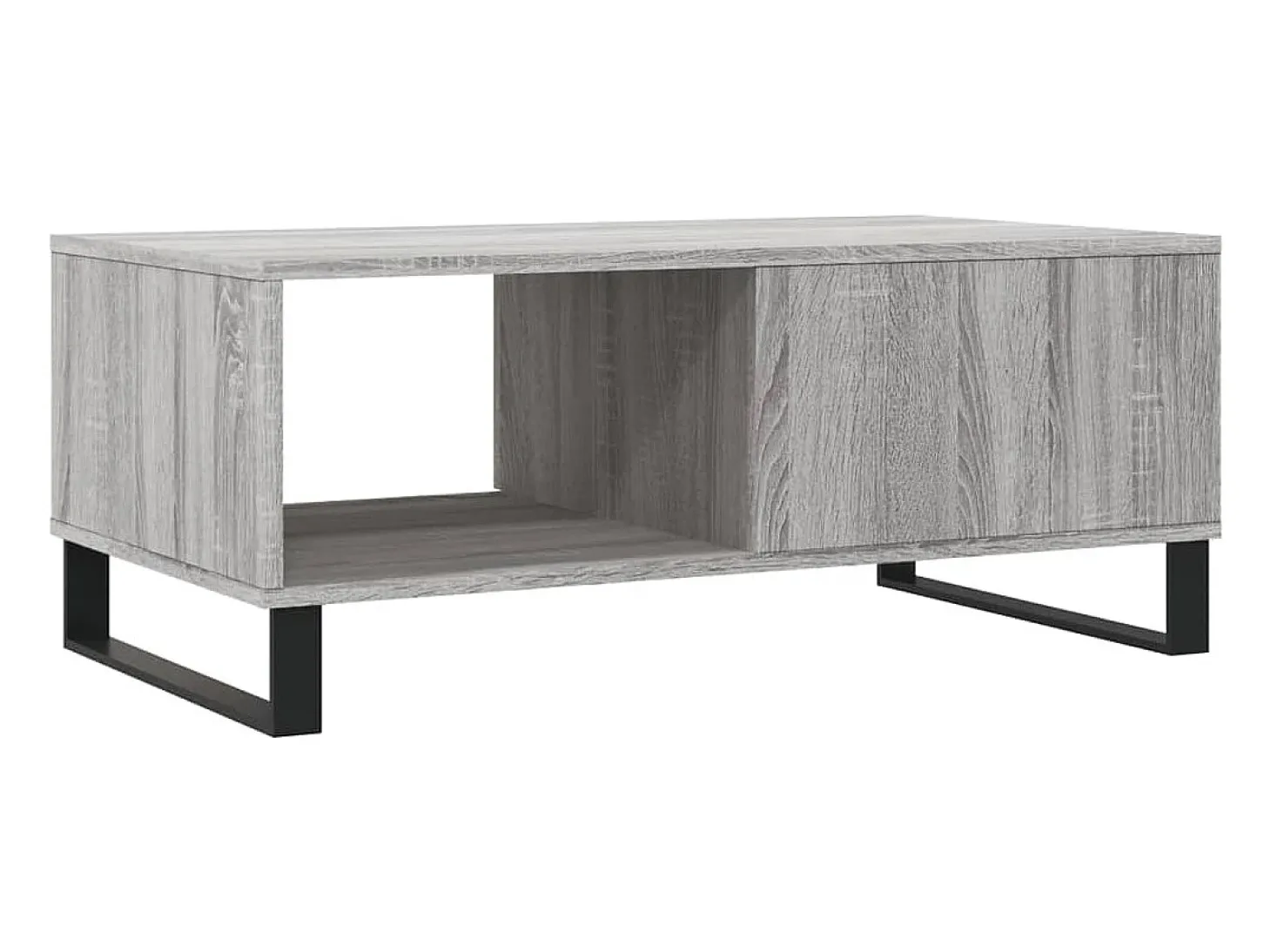 Mesa de centro madera contrachapada gris Sonoma 90x50x36,5 cm