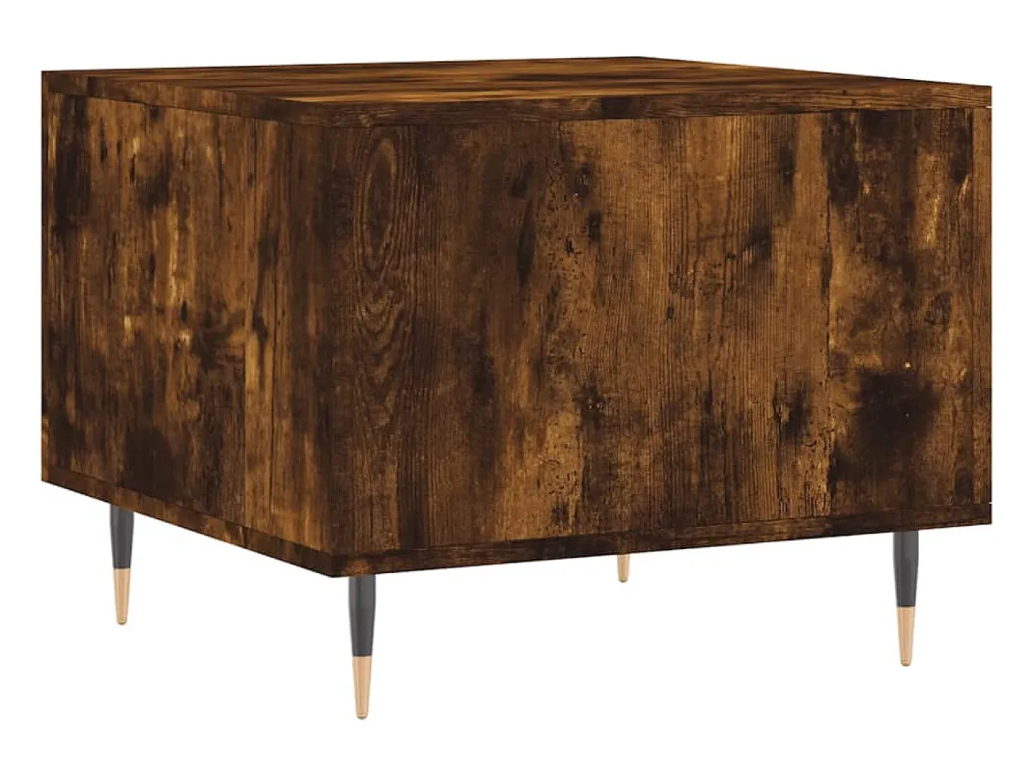 Mesa de centro madera contrachapada roble ahumado 50x50x40 cm