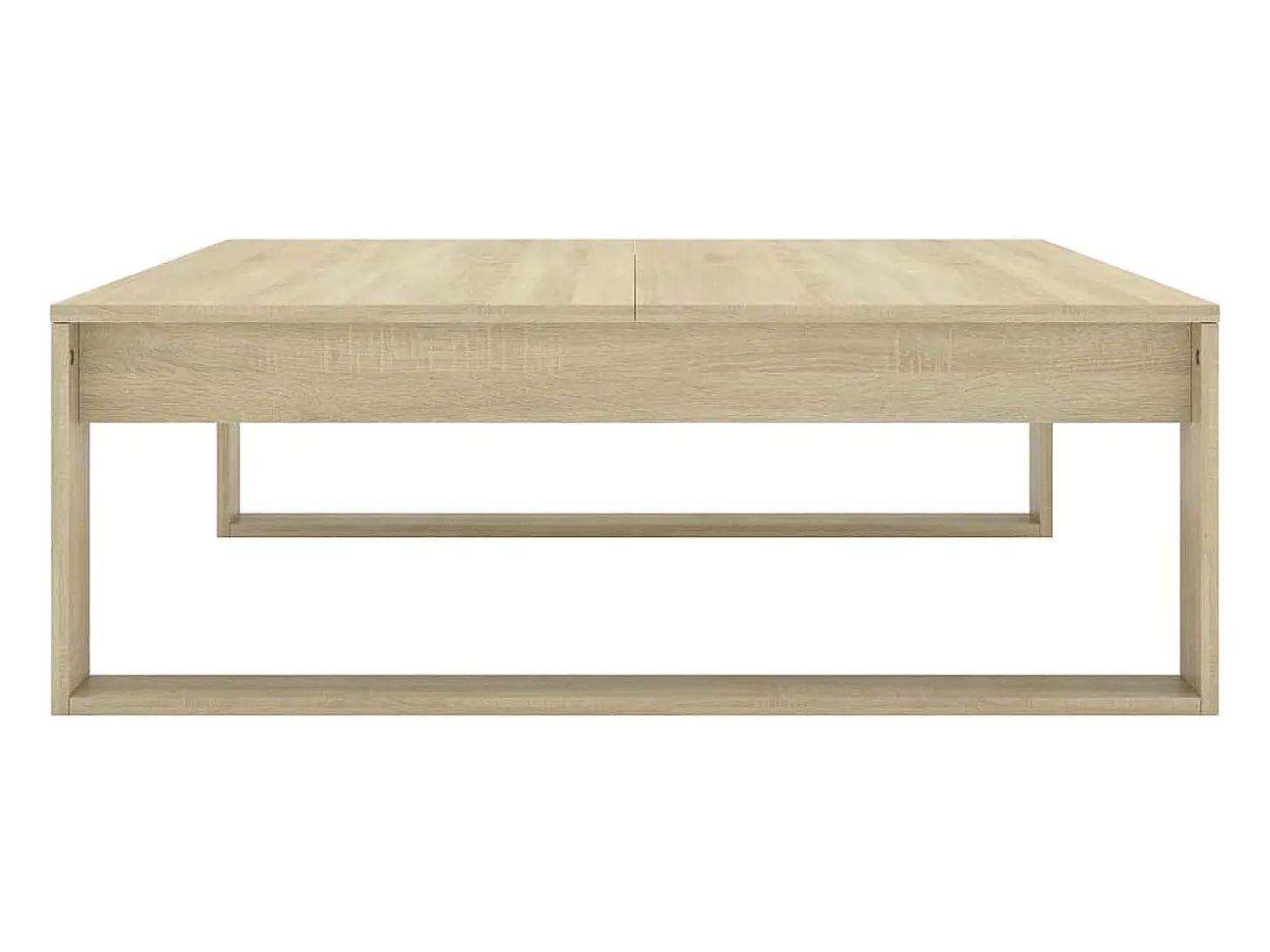Mesa de centro madera contrachapada roble Sonoma 100x100x35 cm