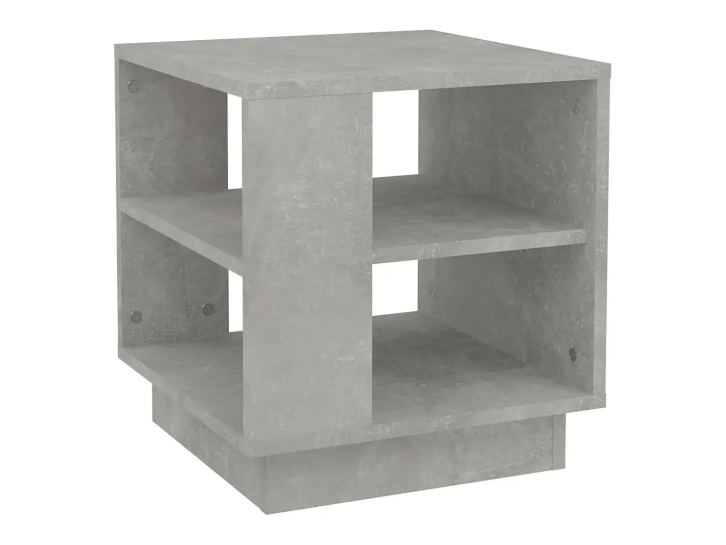 Mesa de centro madera contrachapada gris hormigón 40x40x43 cm