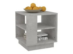 Mesa de centro madera contrachapada gris hormigón 40x40x43 cm