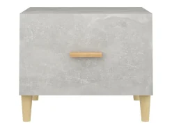 Mesa de centro madera contrachapada gris hormigón 50x50x40cm