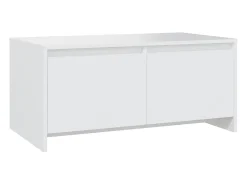 Mesa de centro madera contrachapada blanco 90x50x41,5 cm