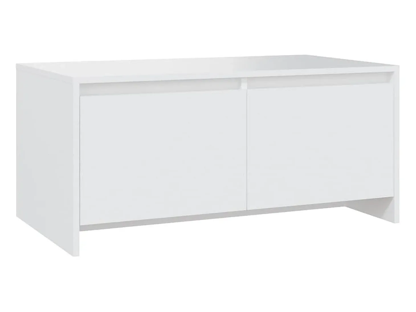 Mesa de centro madera contrachapada blanco 90x50x41,5 cm