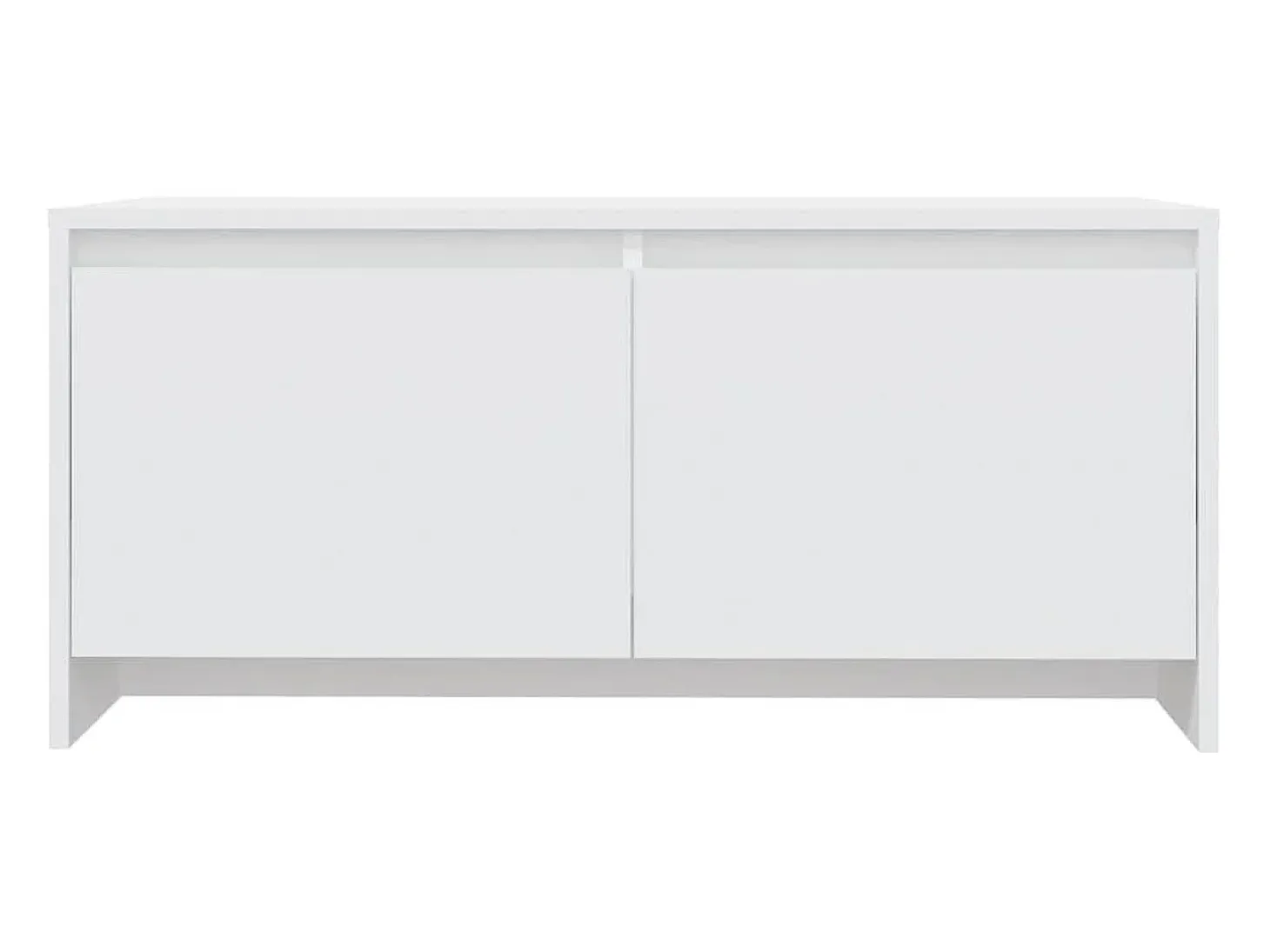 Mesa de centro madera contrachapada blanco 90x50x41,5 cm