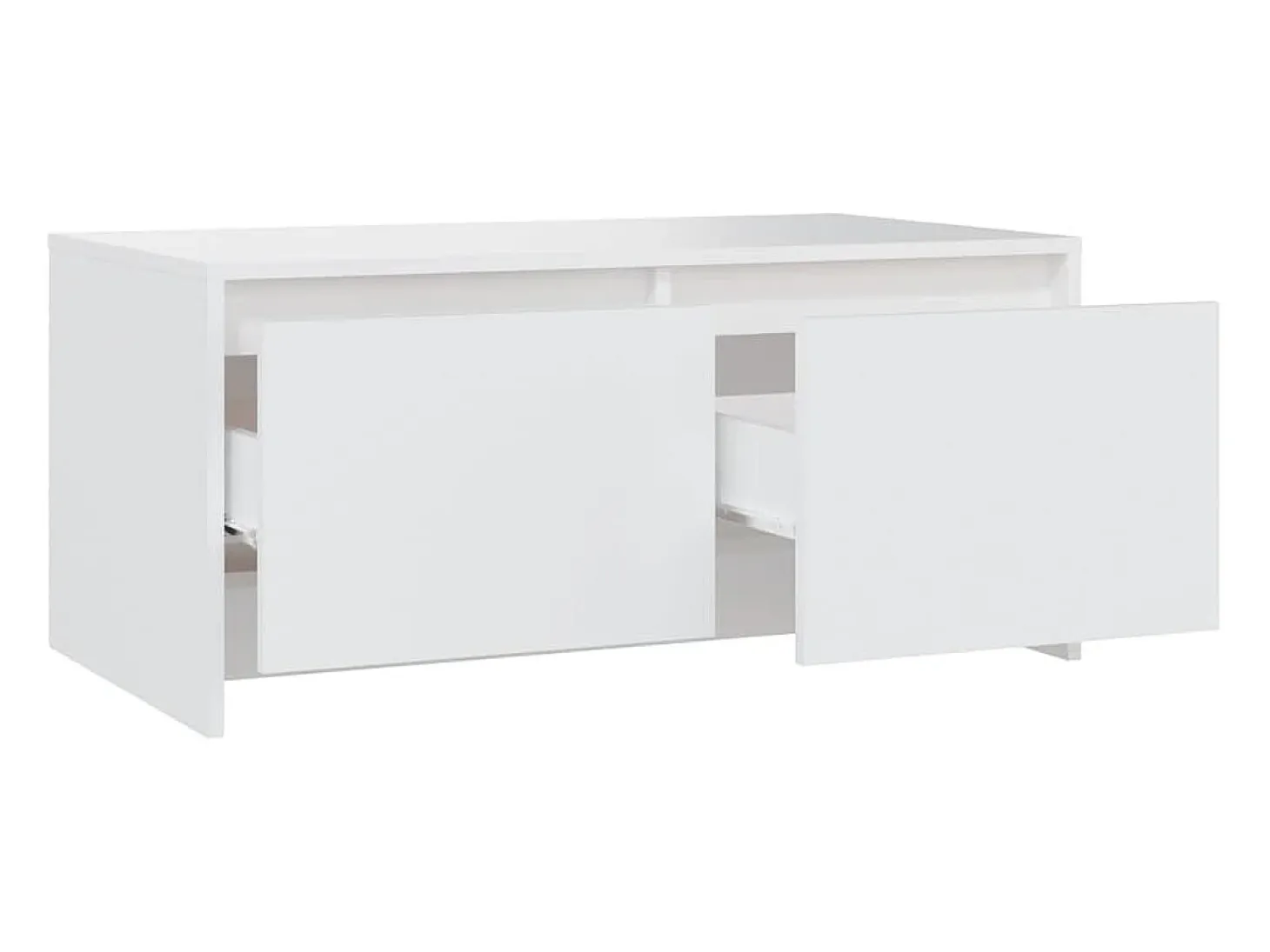 Mesa de centro madera contrachapada blanco 90x50x41,5 cm