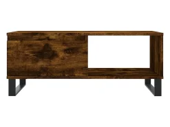 Mesa de centro madera contrachapada roble ahumado 90x50x36,5 cm