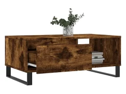 Mesa de centro madera contrachapada roble ahumado 90x50x36,5 cm