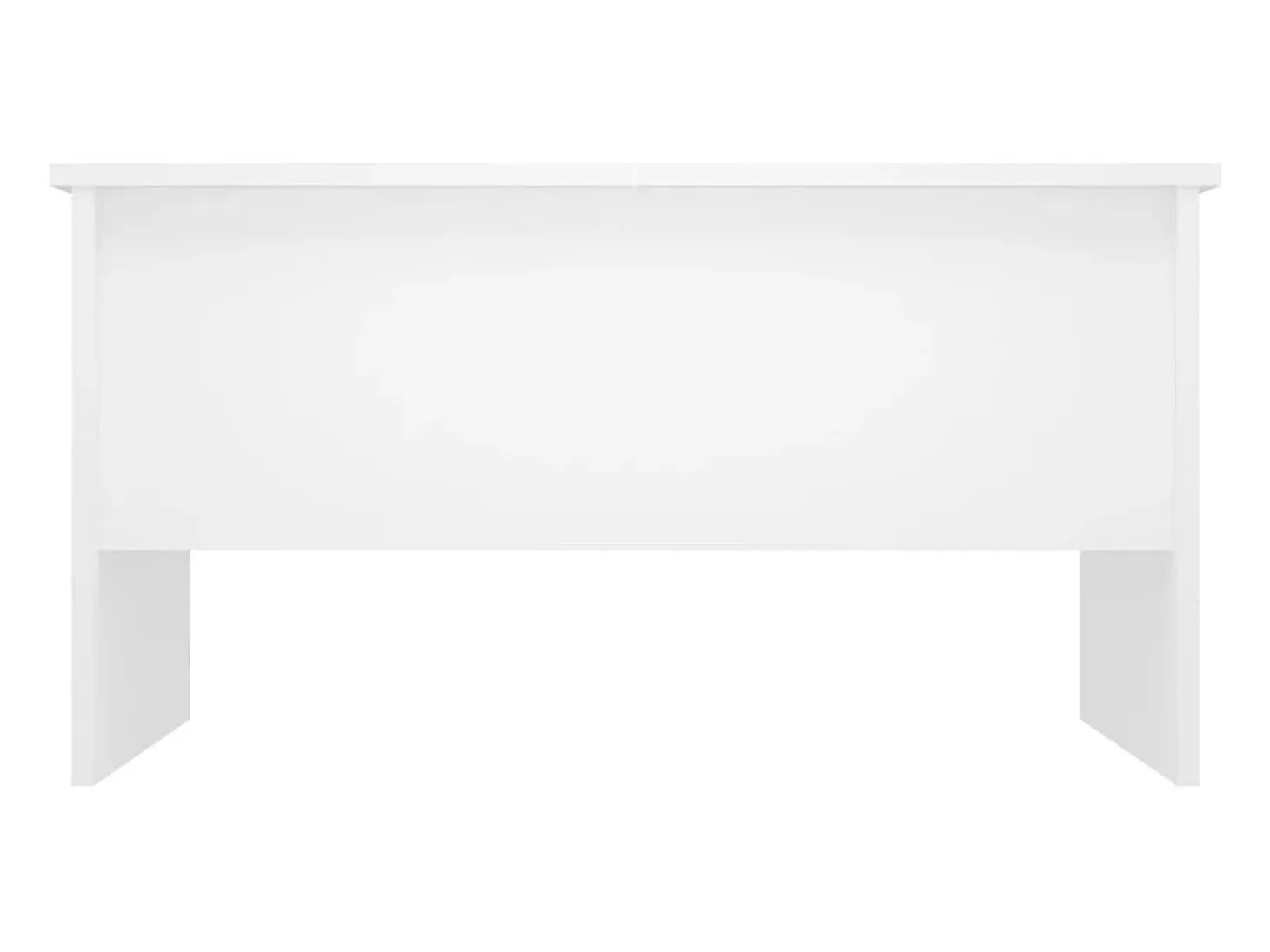 Mesa de centro madera contrachapada blanco 80x50x42,5 cm