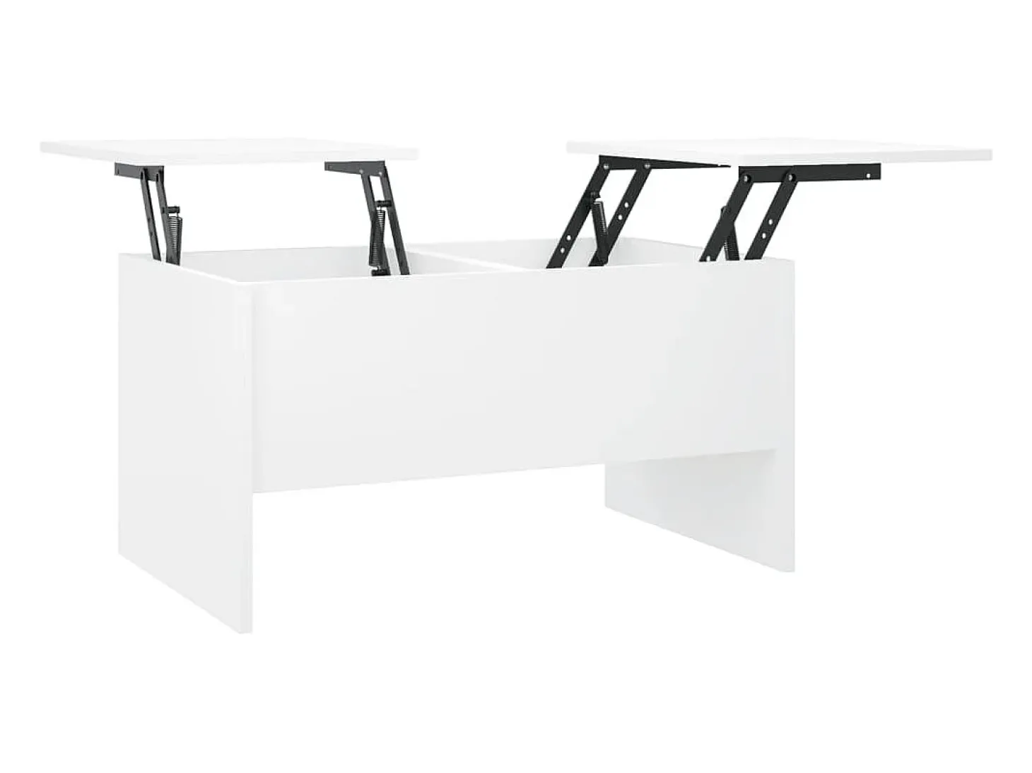 Mesa de centro madera contrachapada blanco 80x50x42,5 cm