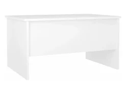 Mesa de centro madera contrachapada blanco 80x50x42,5 cm