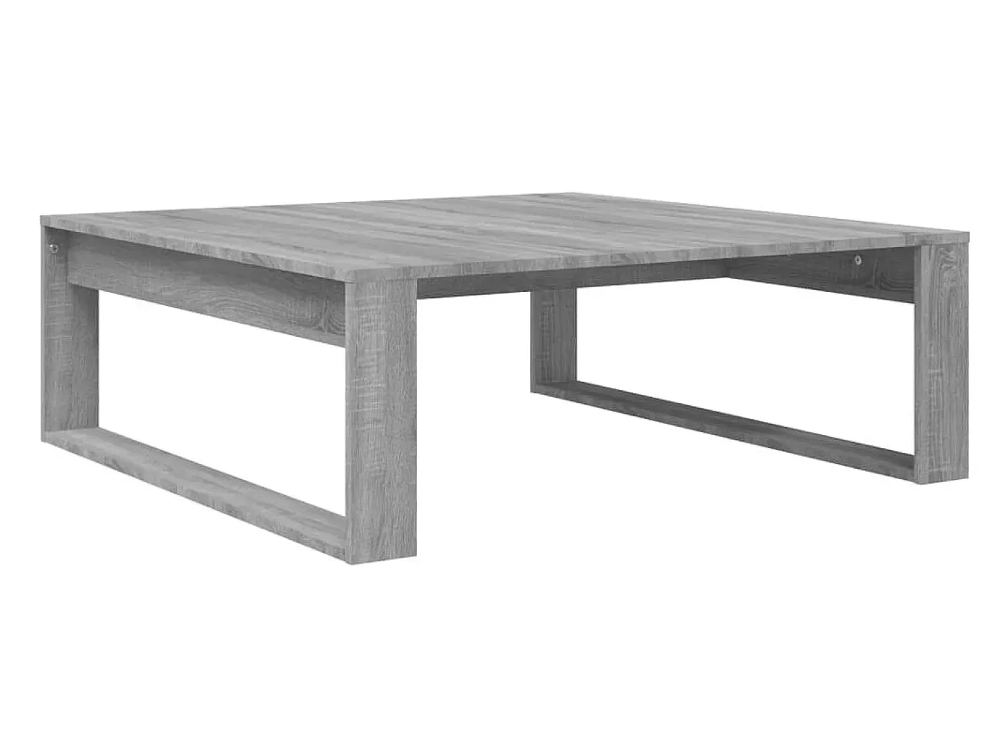 Mesa de centro madera contrachapada gris Sonoma 100x100x35 cm