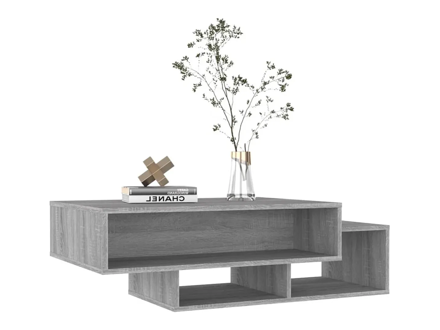 Mesa de centro madera contrachapada gris Sonoma 105x55x32 cm