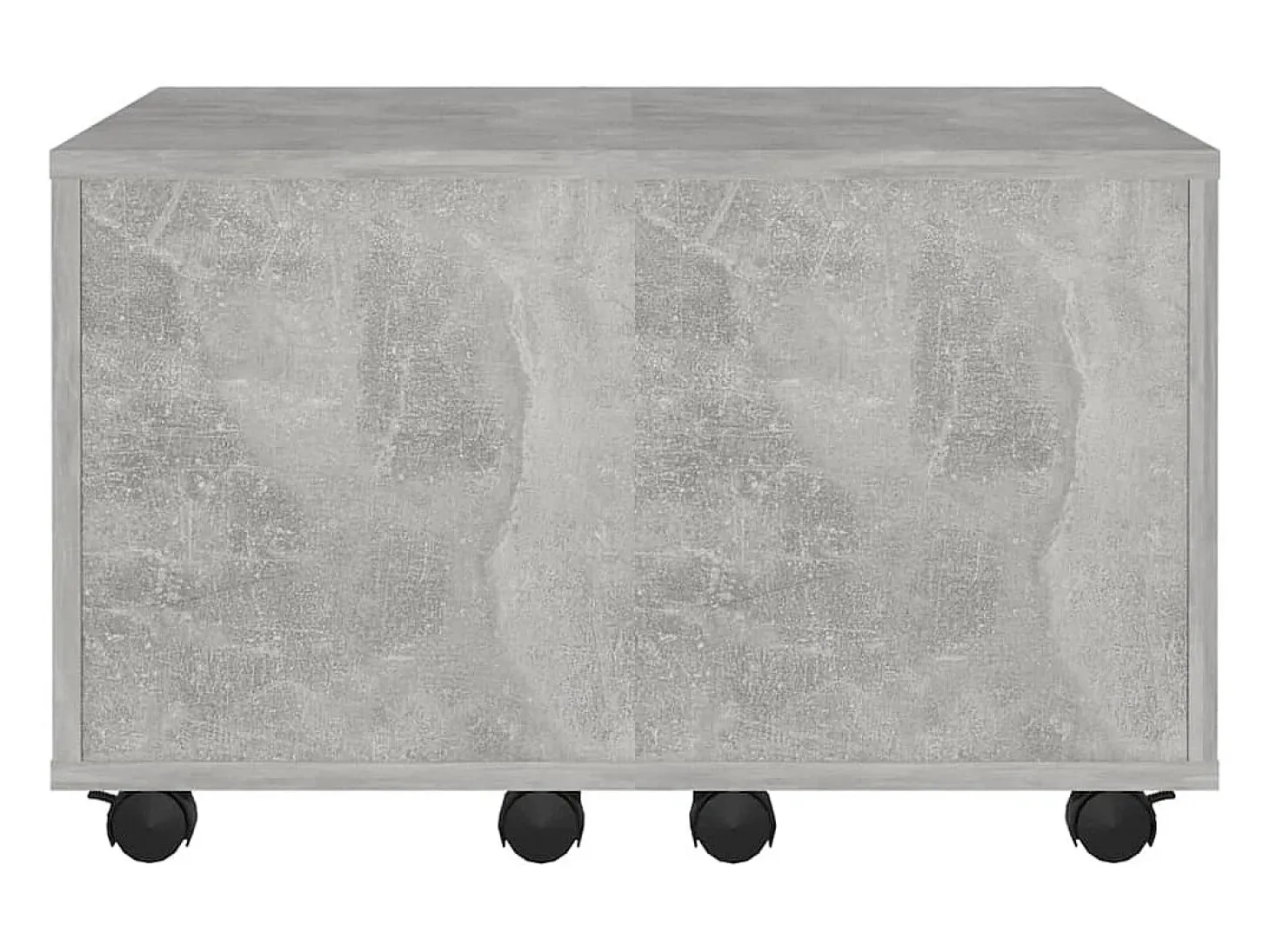 Mesa de centro madera contrachapada gris hormigón 60x60x38 cm