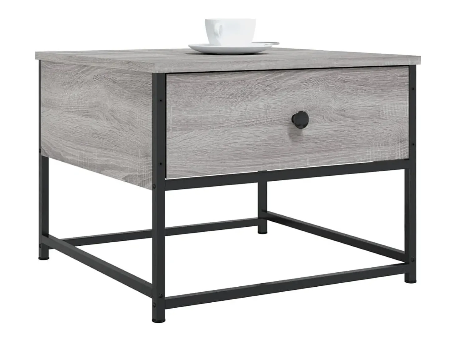 Mesa de centro madera contrachapada gris Sonoma 51x51x40 cm