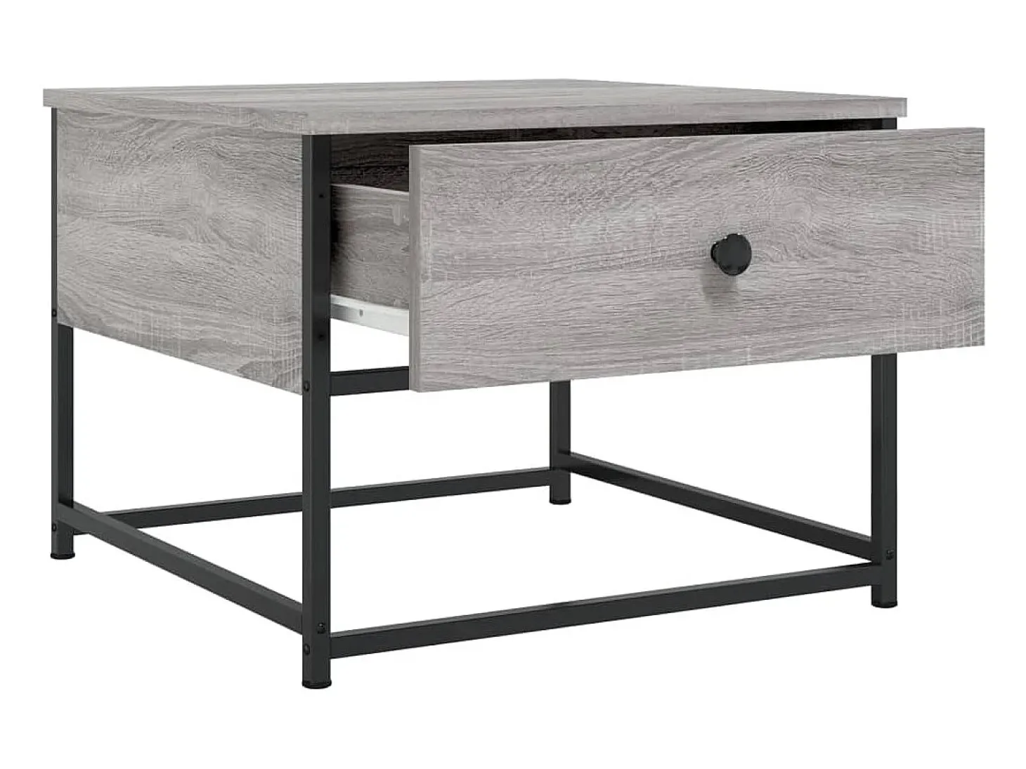 Mesa de centro madera contrachapada gris Sonoma 51x51x40 cm