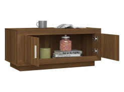 Mesa de centro madera contrachapada roble marrón 102x50x45 cm